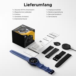 DOOGEE Anywise W1 Pro -Militair smartwatch-AI spraakbesturing-5ATM-Dual band GPS-Offline kaarten-170 sportmodi-1,43 inch AMOLED-Fitnesstracker-Bellen en gebeld worden-18 dagen extra lange batterijduur-Zaklamp-Geschikt voor Android en iPhone — thumbnail 3