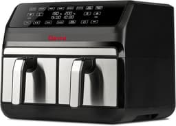 Dubbele Airfryer XL met 2 Zones - 8 Liter - Digitaal - 1700W - Zwart/Zilver — thumbnail 1