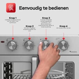 Digitale Heteluchtoven XXL - 32 Liter met Draaispies en Airfryer-functie — thumbnail 4