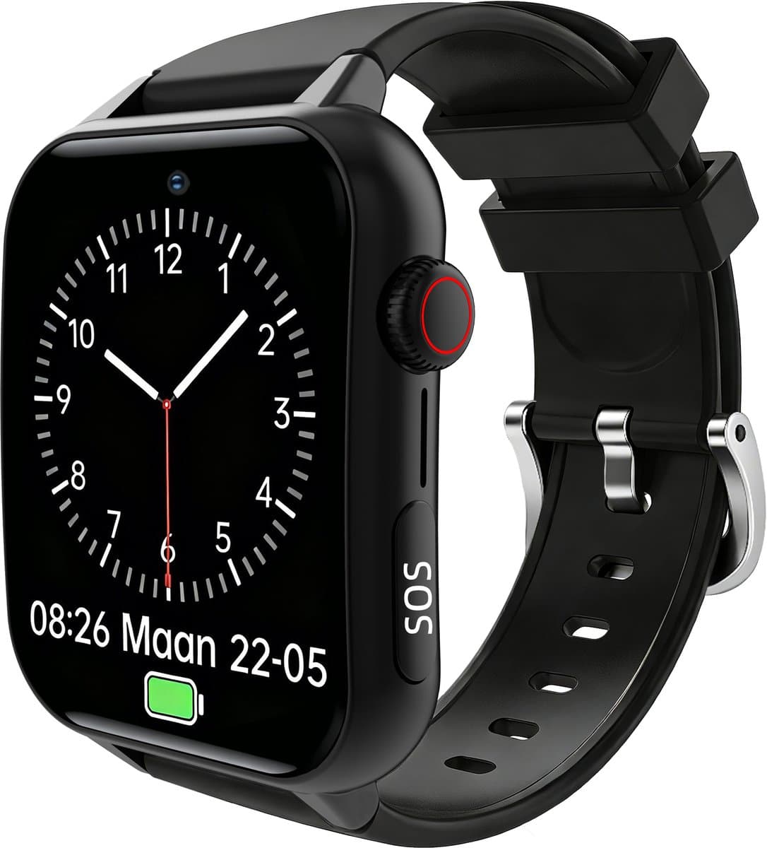 WatchToCare Pulse GPS Alarmhorloge Senioren | Camera | Valdetectie | 3-4 Dagen Accu | Discreet Design | Zonder Abonnement | Zwart — afbeelding 1