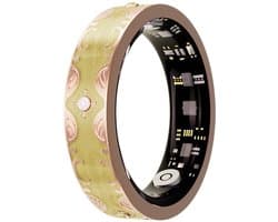 WizBay Premium Select® Bohemian Smart Ring - Champagne Yellow - Hartslag, Slaap en Zuurstofmeting - Activiteitstracker - Maat 7