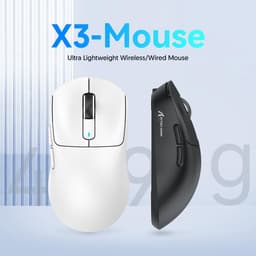 ATTACK SHARK X3 - Lichtgewicht Gaming Muis - PAW 3395 Sensor - 49g Superlight - BT + 2.4G Draadloos + Bedraad - 26.000 DPI - 200u Accu - Wit — thumbnail 5