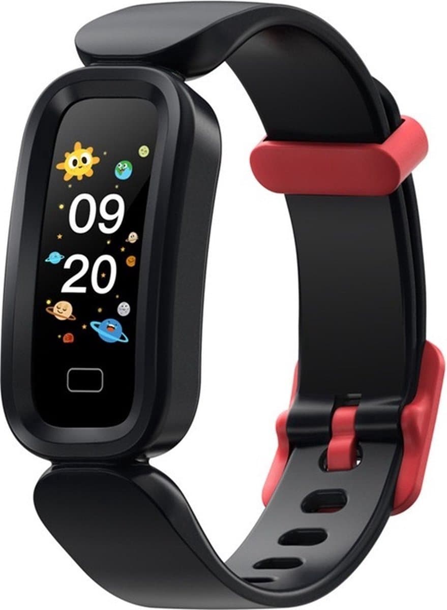 DrPhone Kidstime X12 Kinder Smartwatch 6-12 Jaar – Waterdicht IP68 – Met Hartslagmeter, Stappenteller, Calorieteller & Slaapmonitor – Zwart — afbeelding 1