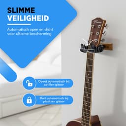 Finesse Gitaar Muurbeugel - Auto Open/Sluit - met Plectrums - Wandbeugel - Gitaarstandaard — thumbnail 2