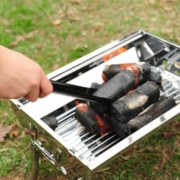 aladdien - Houtskooltang - Grillclip - Multifunctioneel - Zwart - Kooltang - Ideaal voor barbecues en picknicks - 30 x 1,8 cm — thumbnail 4