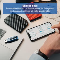 Draagbare externe harde schijf 2 TB - USB 3.0 gegevensopslag met snelle gegevensoverdracht — thumbnail 2