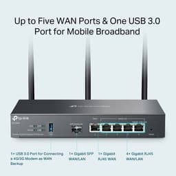TP-Link Omada ER706W draadloze router gigabit-ethernet dual-band (2,4 GHz / 5 GHz) zwart — thumbnail 3