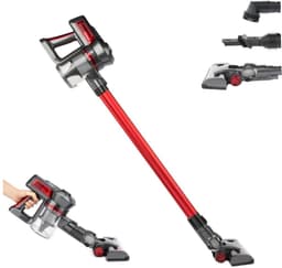 Stofzuiger zonder zak Draadloze Bezem UP600 100W PowerClean - Krachtig Compact Licht - Autonoom Multifunctioneel voor Huis Auto Kantoor - Rood — thumbnail 1