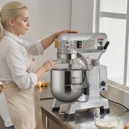 Commerciële Keukenmixer - Planetaire Deegmixer 18,7 L - 1100 W - 3 Snelheden - RVS Kom - 3 Mengopzetstukken - Horeca/Bakkerij — thumbnail 2