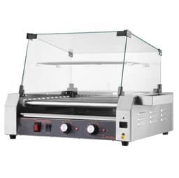 Elektrische Hotdog Machine - Rollergrill - 11 Rollen - 2200 W - Met Deksel - 2 Temperatuurregelaars - RVS Behuizing - Uitneembare Lekbak — thumbnail 5