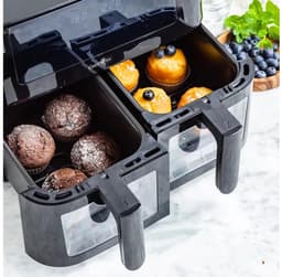 GreenPan Bistro AirFryer DUAL XL 4L + 4L + 8delig Bak set PFAS-vrij — thumbnail 4