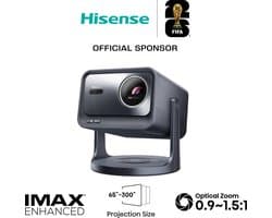 Hisense C2 Pro 4K TriChroma Laser Projector, 65 tot 300 inch, 2600 ANSI lumen, Dolby Vision, IMAX Enhanced