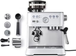Solis Grind & Infuse Perfetta Pistonmachine Bundel - Espressomachine inclusief Uitklopbak en Tampingmat - Wit — thumbnail 5