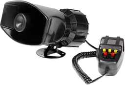 Megafoon 12V met Sirene – 110 dB t/m 150 dB Alarm & Luchthoorn – 5 Tonen – Inclusief Microfoon – Zwart — thumbnail 1