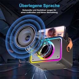 Een complete karaokeset, inclusief twee karaokemicrofoons, een draagbare karaokebox en een Bluetooth-luidsprekersysteem, perfect voor familiebijeenkomsten, kerkfeesten, picknicks en buitenactiviteiten. — thumbnail 5