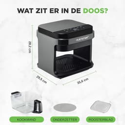 5.8 Quart Air Fryer met 8 Voorgeprogrammeerde Kookstanden en Transparante Frituurmand — thumbnail 3