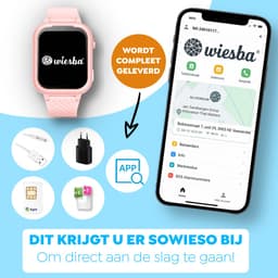 Wiesba WB39 - smartwatch kinderen - gps horloge kind - kinderhorloge bellen - gps tracker kinderhorloge - kinderhorloge met gps - kinderhorloge - Roze — thumbnail 5