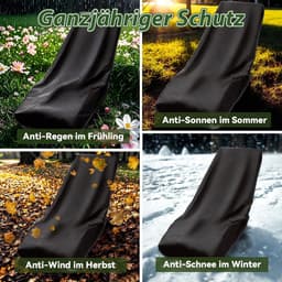 Lawn Mower Cover - Waterproof - Universal - 210D Oxford - Zwart - 193 x 112 x 63 cm — thumbnail 3