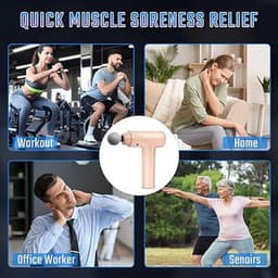 Massagepistool met LED-Touchscreen – 20 Snelheden – 9 Massagekoppen – Stil Percussie Massageapparaat – Inclusief Draagtas — thumbnail 5