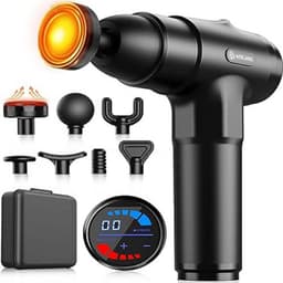Massagepistool met Warmtefunctie – 20 Standen – LED-Display – 7 Massagekoppen – Handmassageapparaat voor Spieren & Ontspanning — thumbnail 1