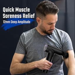 Massagepistool met LED-Touchscreen – 20 Snelheden – 9 Massagekoppen – Stil Percussie Massageapparaat – Inclusief Draagtas — thumbnail 2
