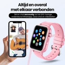 Protectly® GPS Horloge Kind Met Simkaart - 4G - SOS Knop - Smartwatch Kinderen - GPS Tracker Kind - Kinder Smartwatch - Videobellen - HD Camera - Whatsapp en SMS - Elke polsmaat — thumbnail 3