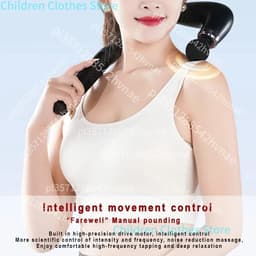 LeeuwenChoice® Massagegun Verlengde Handgreep - Nek, Rug & Schouder Massage - Zelfmassage - Diverse Opzetstukken — thumbnail 2