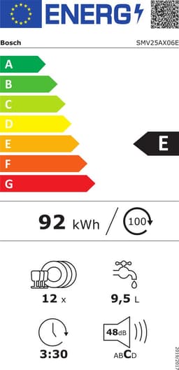 Bosch SMV25AX06E - Serie 2 - Inbouwvaatwasser - Volledig integreerbaar - 60 cm — thumbnail 2