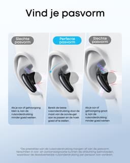 soundcore Liberty Buds by Anker - Semi-in-ear design met afneembare kleppen - Adaptieve ruisonderdrukking - Snel opladen - Draadloze bluetooth-hoofdtelefoon met vertaling - 30 uur batterijduur — thumbnail 3