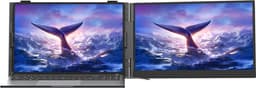 Blackview SCM6 Draagbare Monitor 14" – Extra Laptopscherm 13-17.3" – Uitbreidingsscherm – Plug & Play – 4,5mm Dun 600g Licht – IPS Full HD – TÜV Low Blue Light – 3x USB-C – 100W PD – Inclusief Kabels & Beschermhoes – Grijs — thumbnail 2