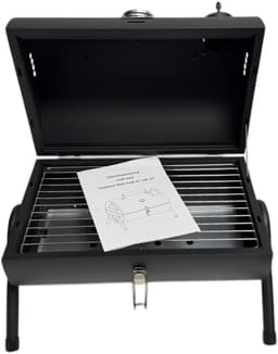 Compacte Draagbare kolen BBQ van Wolff BBQ - Handig voor op de camping op het strand of in een park - Smoker Barbecue - Draagbare lichtgewicht bbq - Met Thermometer en lucht doorvoer. Laat je vlees langzaam garen. Koop TIP — thumbnail 2