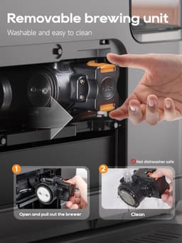 HiBREW H16 Volautomatische espressomachine - Onafhankelijk melkschuimsysteem - Aanpasbaar en slaat favorieten op — thumbnail 4