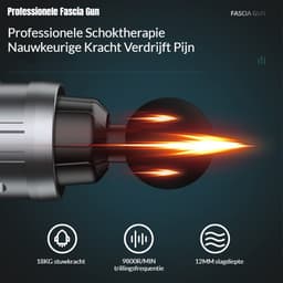 Gloovon® - Massage Gun Professioneel - Premium Massage Apparaat - Ergonomisch ontwerp - Inclusief Koffer en 12 Opzetstukken - 25.2V Borstelloze motor - Krachtig Massage Pistool - Fitness - Zilver — thumbnail 4