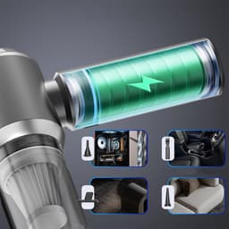 OKWISH Auto Stofzuiger met Blaasfunctie - Handstofzuiger met 19000Pa en 3 Snelheden - Compact en Oplaadbaar — thumbnail 3