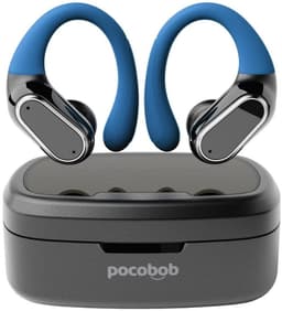 pocobob SP - draadloze sport oordopjes - Zwart - hardloop oortjes met oorboog achter oor -bluetooth oordopjes hardlopen — thumbnail 1