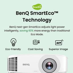 BenQ Beamer MW560C - Projector - 4000 ANSI lumen - DLP WXGA 1280x800 - Voor kantoor of thuis - SmartEco energiebesparing - 3D Projecties - 30-bit kleurdiepte - Wit — thumbnail 2