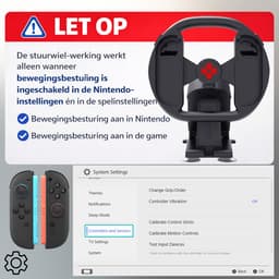 Turqero - Stuurwiel voor Nintendo Switch 2 Joy-Con - Racing Wheel — thumbnail 2