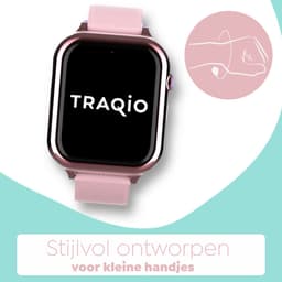 Traqio TRQ10 - GPS horloge kinderen - gps horloge kind - kinderhorloge bellen - gps tracker kinderhorloge - kinderhorloge met gps - kinderhorloge - Kinder smartwatch GPS - GPS horloge school - Roze — thumbnail 3