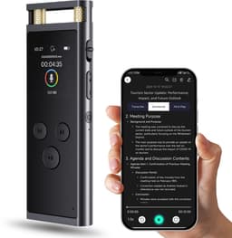 AI Digitale Voice Recorder - 64GB - AI Transcription en Samenvatting - Ondersteuning 102 Talen - App-bediening - voor Vergaderingen Interviews Lesgeven — thumbnail 1