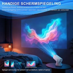 Mini Beamer Projector -HY300Ultra - 4K-ondersteuning - WiFi 6 - Android 11 - Automatische correctie - 180° draaibaar - Externe luidspreker - Draagbare Home Cinema, Outdoor — thumbnail 3