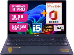 GMR Laptop 15.6 Inch Full HD IPS | Intel Core i5 | 16GB DDR5 RAM | 512GB SSD | Windows 11 Pro | Office 2024 | Zakelijke Laptop | Werk Laptop | Studenten Laptop — thumbnail 1