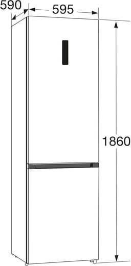HISENSE RB390N4BWC - breedte 60 cm - hoogte 186 cm - inhoud 304 l - NoFrost — thumbnail 4