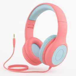 Intelectro Koptelefoon voor Kinderen - Veiligheid en Plezier in Eén! - Hoogwaardige Stereogeluid - Comfortabele Draagervaring - HD Microfoon - Volumeregeling - Brede Compatibiliteit en Audio Delen - Roze/Blauw - Levering Sneller dan Aangegeven! — thumbnail 1