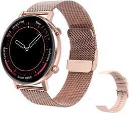 DrPhone DTX-2 - Hybrid Smartwatch 42mm voor Mannen en Vrouwen Aluminium + Retina Horloge - 360x360 Kleurenscherm - RoséGoud — thumbnail 1