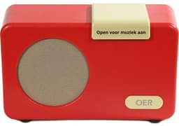 OER Muziekspeler voor Ouderen met Dementie (De Perfecte Dementie Radio) - Geschikt voor Muziektherapie - Vergemakkelijkt Mantelzorg - Zelfstandige Bediening - Ruimte voor meer dan 1.500 Nummers - Stevig/Robuust/Kwaliteit - Rood — thumbnail 1
