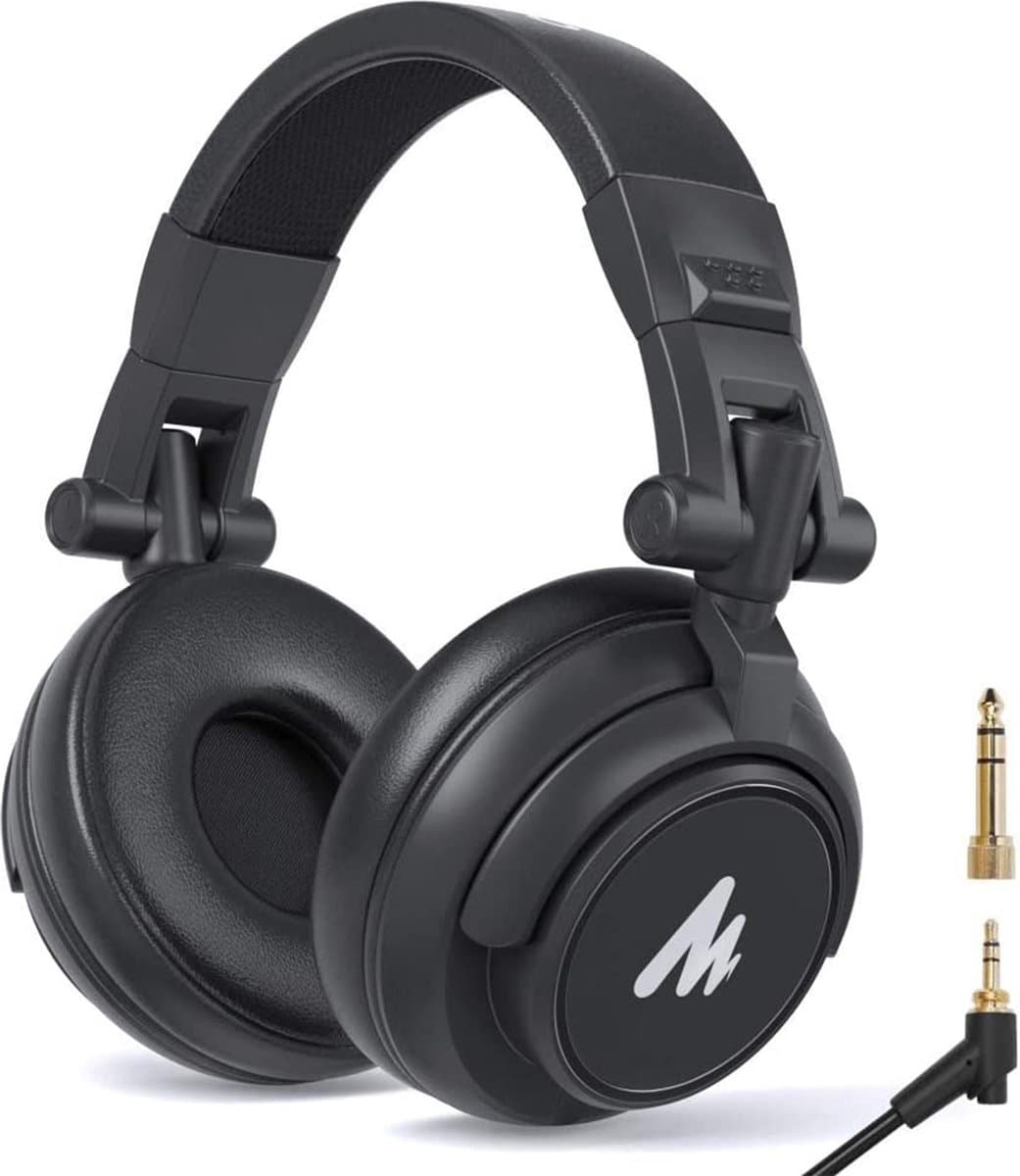 Maono MH601 DJ Koptelefoon met draad - Studio Koptelefoon - Over Ear - Hoofdtelefoon - Zwart — afbeelding 1