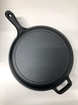 Gietijzeren deep skilletset - 3qrt - preseasoned — thumbnail 3