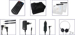 ICON - Draagbare dvd-speler auto - 9 inch - 2 schermen - USB - incl. Montagebeugels - Mini hoofdtelefoons - Reistas — thumbnail 4