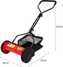 Nexvo® Grasmaaier handmatige – Grastrimmer Opvouwbaar – Handmaaier - Rood - 60cm x 50cm x 124cm — thumbnail 3