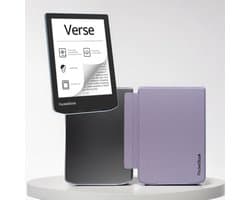 PocketBook Verse e-reader Bright Blue – 6 inch – 8 GB + Transparant Paars Hoesje – voordeelbundel